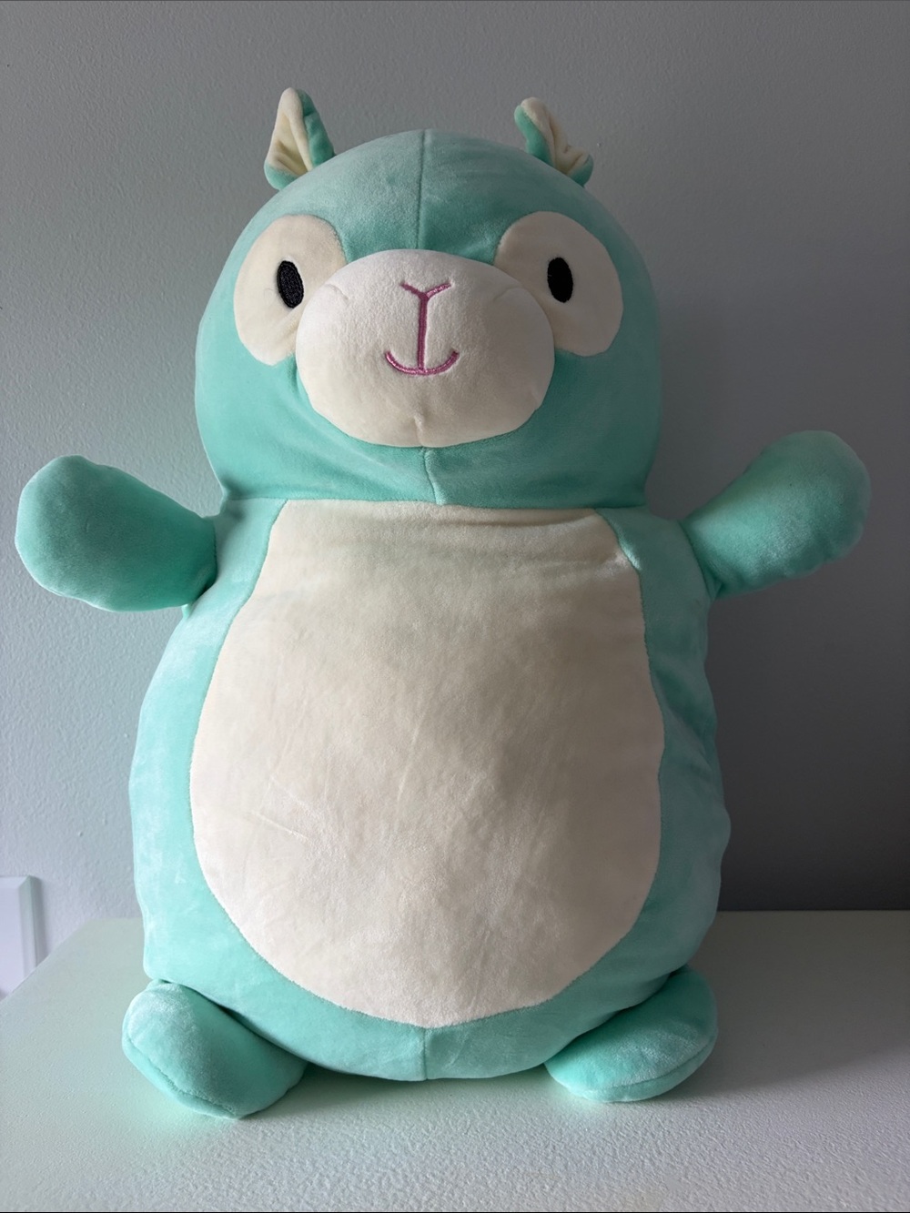 Squishmallows Aqua Teal and Cream Plush
